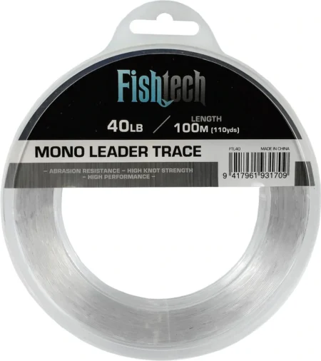 Leader - Hi Tensile Leader Line- 40lb 100m Fishtech