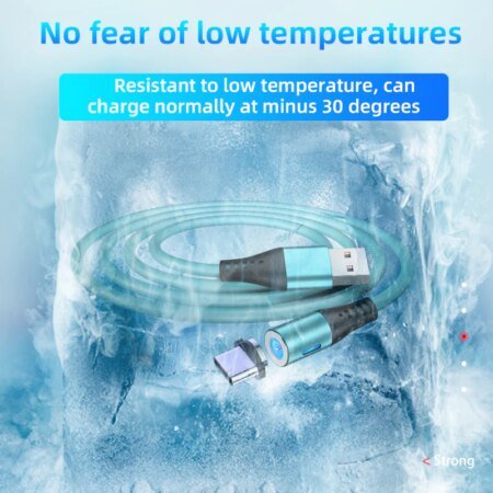 Magnetic Charging Cable - Liquid Silicone  - Micro USB - 2M Cable
