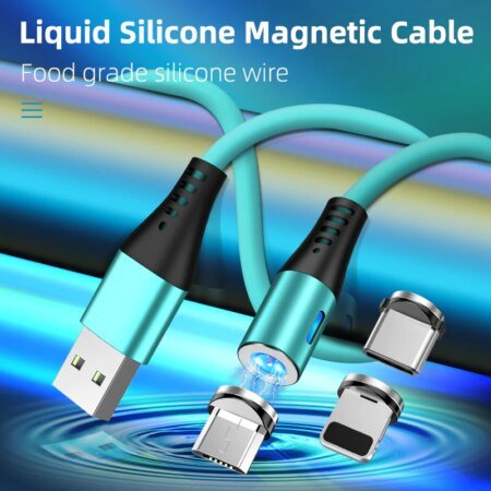 Magnetic Charging Cable - Liquid Silicone  - Micro USB - 2M Cable
