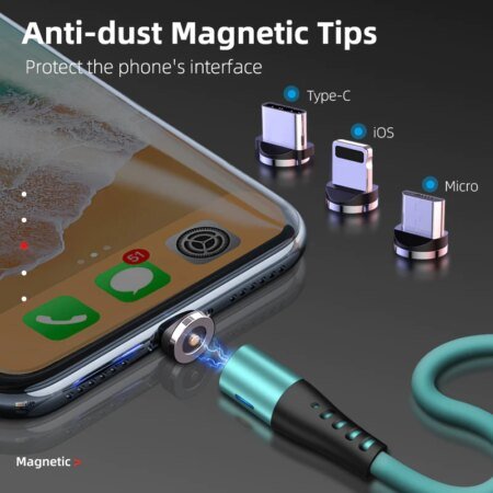 Magnetic Charging Cable - Liquid Silicone  - Micro USB - 2M Cable