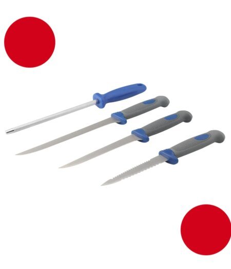 5pc Fillet Knife Set  with Board and Sharpener