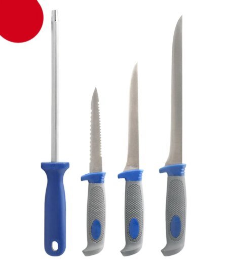 5pc Fillet Knife Set  with Board and Sharpener