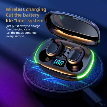 Wireless Charging Earbuds Touch Control, Waterproof  Bluetooth Y70