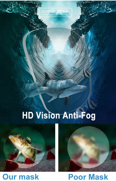 Anti Fog Low Volume Silicone Dive Mask