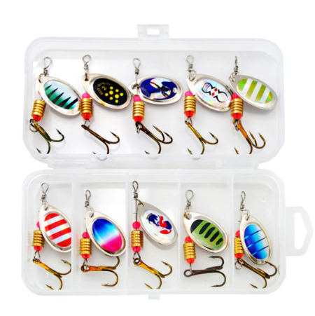 10pc Freshwater Spoon Lure set for Trout/ Salmon