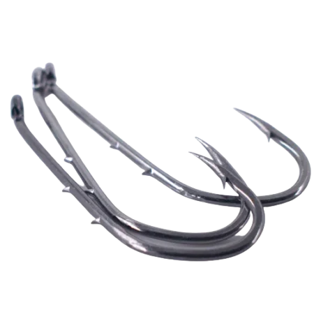 50pcs Double-backed 6/0  High Carbon Fishing Hooks