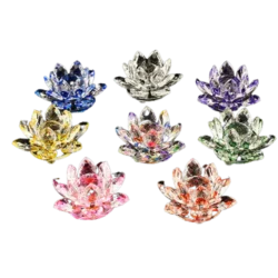 80mm Crystal Lotus Flower