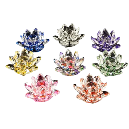 80mm Crystal Lotus Flower