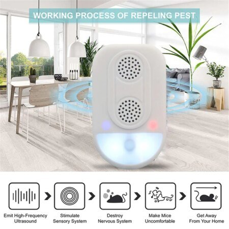 Ultrasonic Twin Speaker Repeller for Rats Mice and More