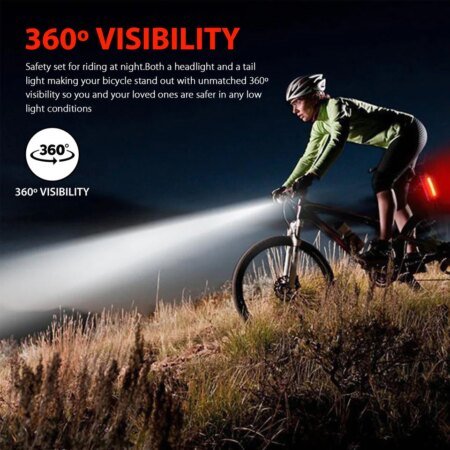 Cycle Light Set Rechargeable Front and Rear