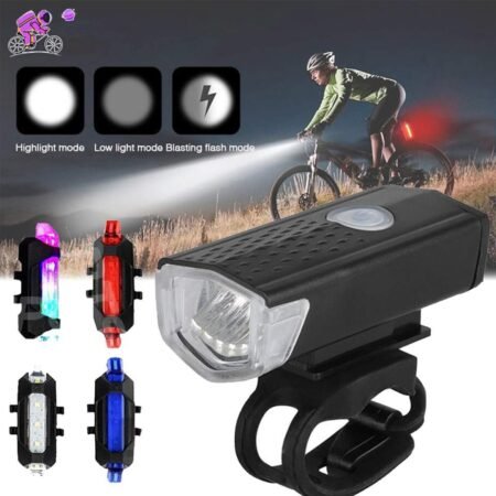Cycle Light Set Rechargeable Front and Rear