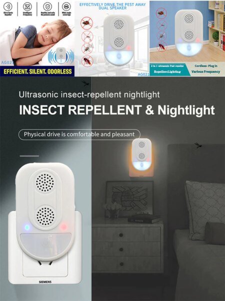 Ultrasonic Twin Speaker Repeller for Rats Mice and More
